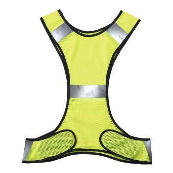 Reflekterende løbevest til joggere med lomme, justerbar, neon gul - Hama