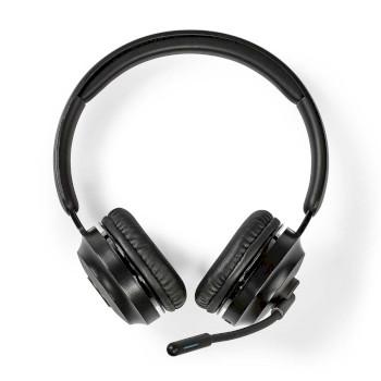 PC-headset On-Ear Stereo Bluetooth Sammenklappelig mikrofon Sort - Nedis