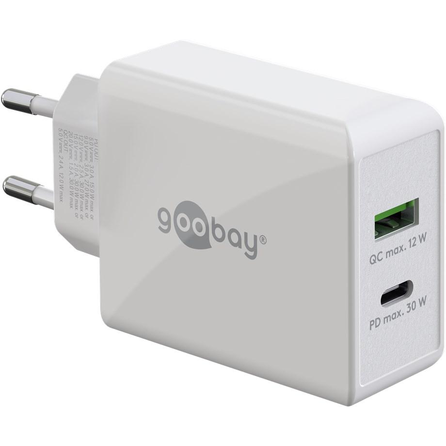USB-adapteroplader - USB C + USB A