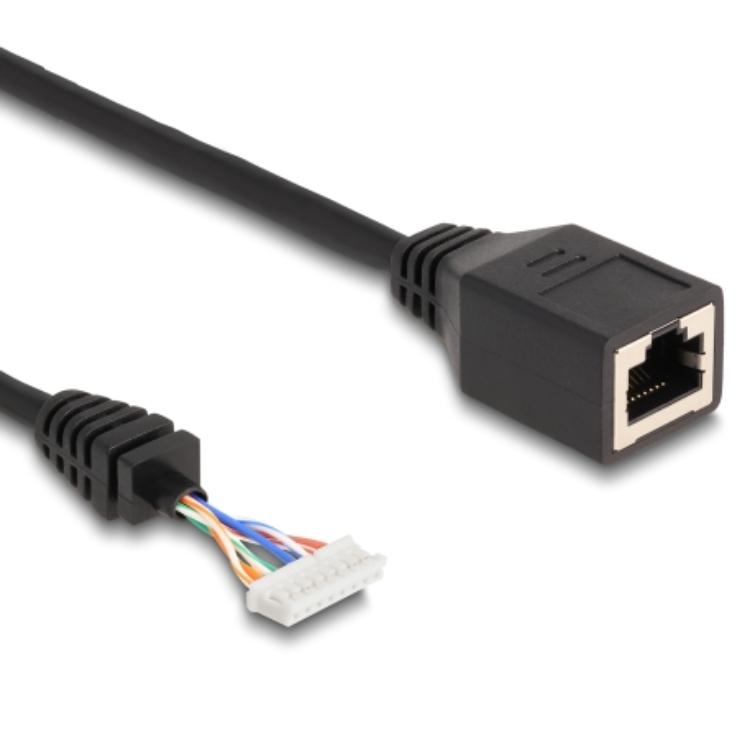 Delock Kabel RJ45 til pinheader 2,00 mm 8-pin Cat.5e 23 cm sort