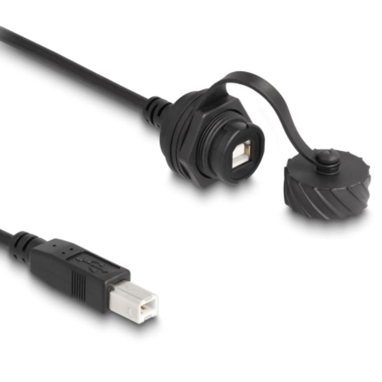 Delock Kabel USB 2.0 Type-B stik til USB 2.0 Type-B indbygningsdåse