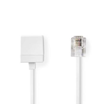 Telefonforlængerkabel RJ11 Stik RJ11 Stikdåse 5,00 m Kabeldesign: - Nedis