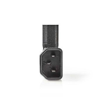 Forlængerstik IEC-320-C13 IEC-320-C14 Retvinklet Forniklet - Nedis