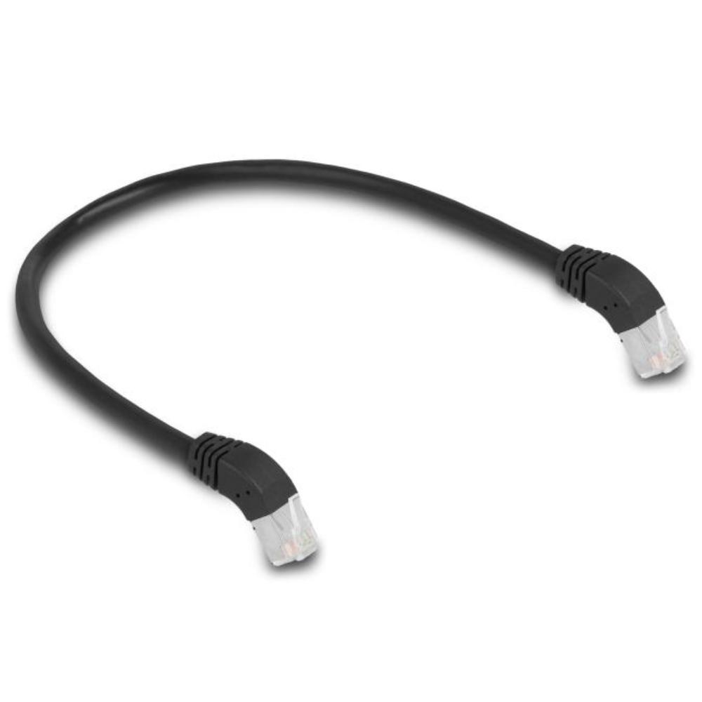 Delock RJ45 netværkskabel Cat.6A S/FTP 45 nedadvinklet 0,5 m