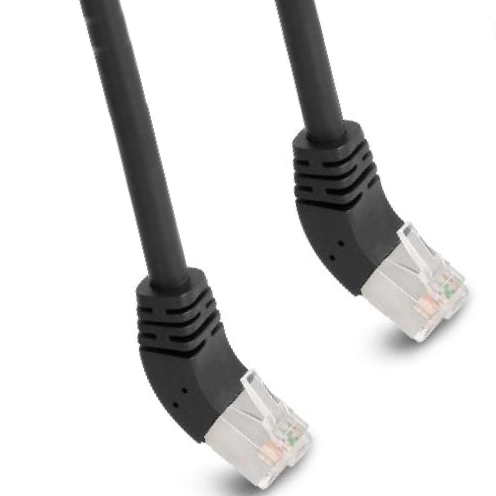 Delock RJ45 netværkskabel Cat.6A S/FTP 45 opad vinklet 1 m sort