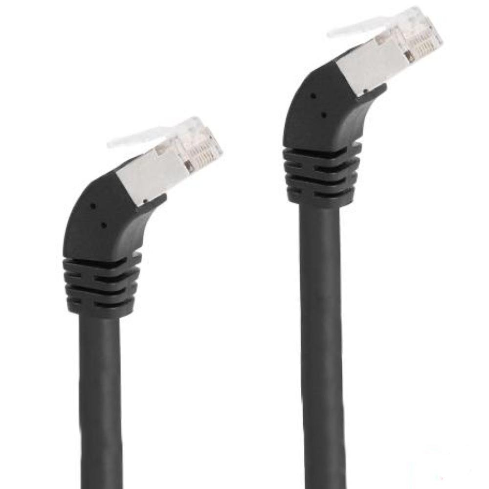 Delock RJ45 netværkskabel Cat.6A S/FTP 45 nedadvendt 5 m sort