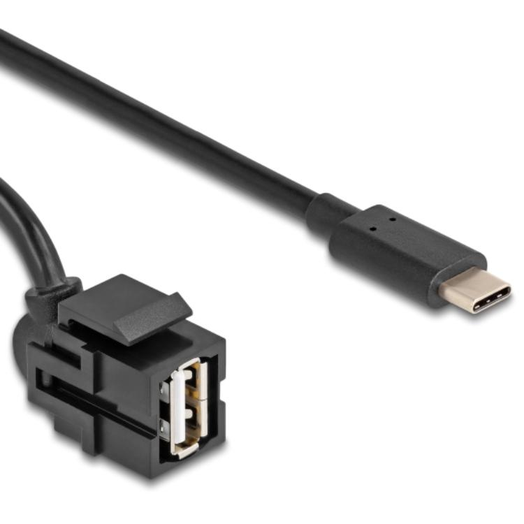 USB A til C keystone - Delock