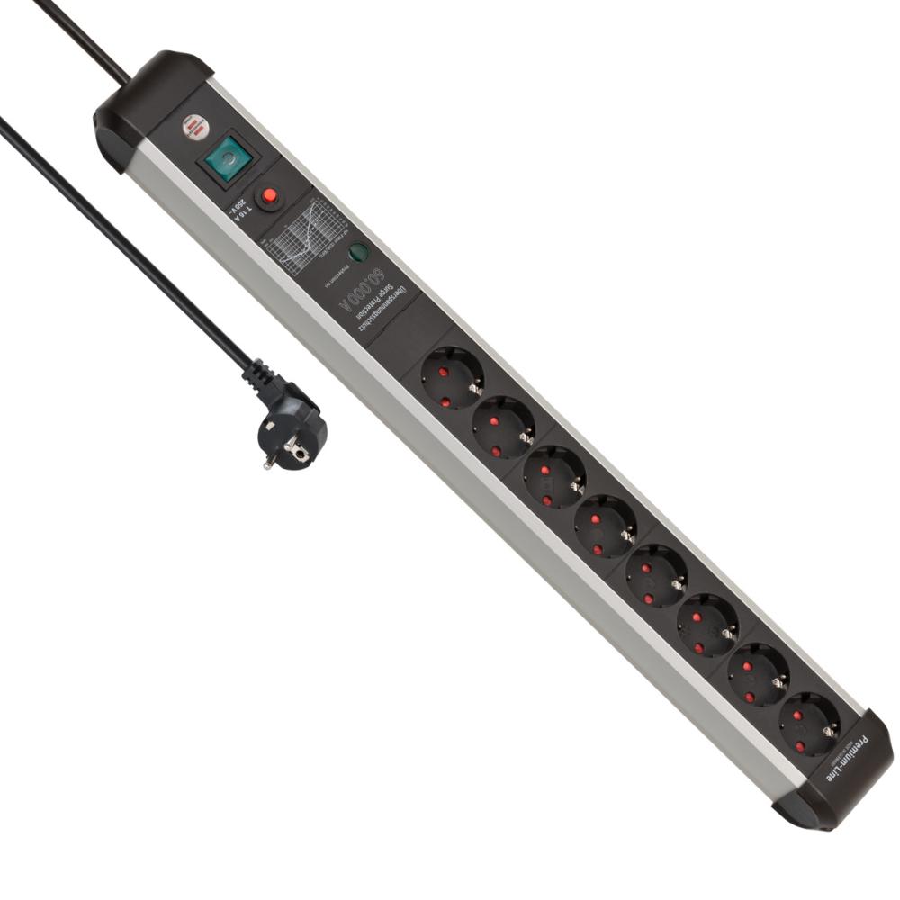 Brennenstuhl stikdåseledning Premium-Protect-Line 8-vejs 3m - Brennenstuhl