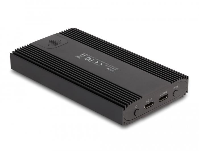 Delock ekstern kabinet USB 20 Gbps til 2 x M.2 NVMe PCIe SSD med USB-type