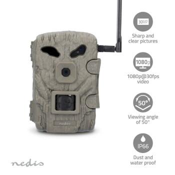 Wildkamera 1080p@30fps 30,0 MPixel 2 MPixel CMOS IP66 Sort - Nedis