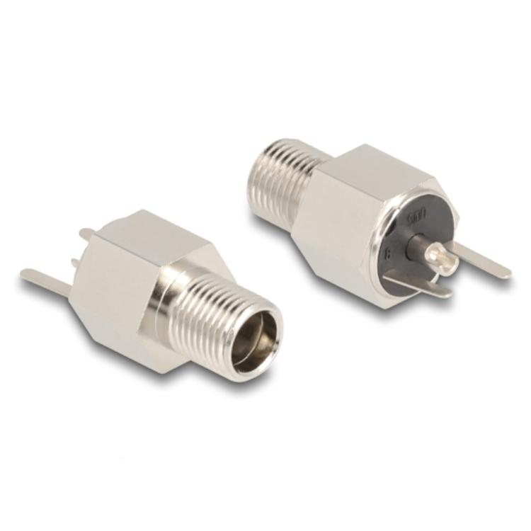 Delock-stik DC 5,5 x 2,5 mm-stik til installation - loddeversion - sekskantet