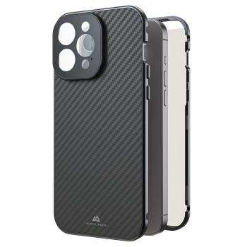 360 Glas Cover til Apple iPhone 15 Pro Max, Ægte carbon, - Black Rock