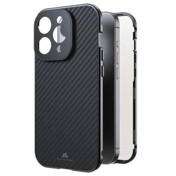 360 Glas Cover til Apple iPhone 15 Pro, Ægte carbon, - Black Rock