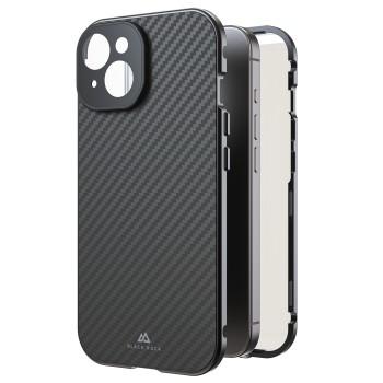 360 Glas Cover til Apple iPhone 15, Ægte carbon, - Black Rock
