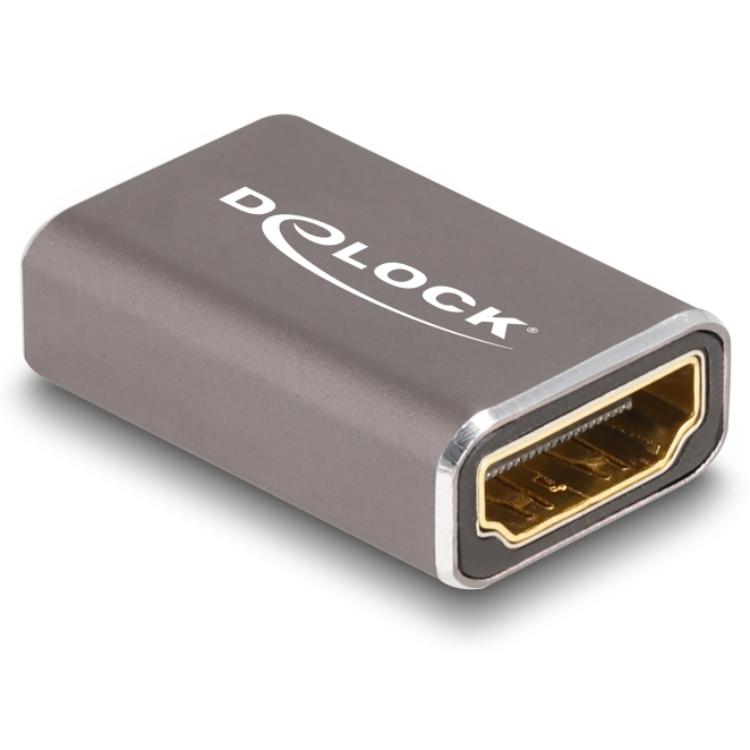 Delock HDMI-adapter hun til hun 8K 60 Hz grå metal