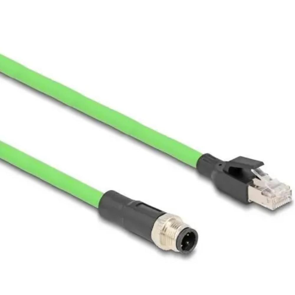 Delock M12 til RJ45 PUR (TPU) kabel 1 m