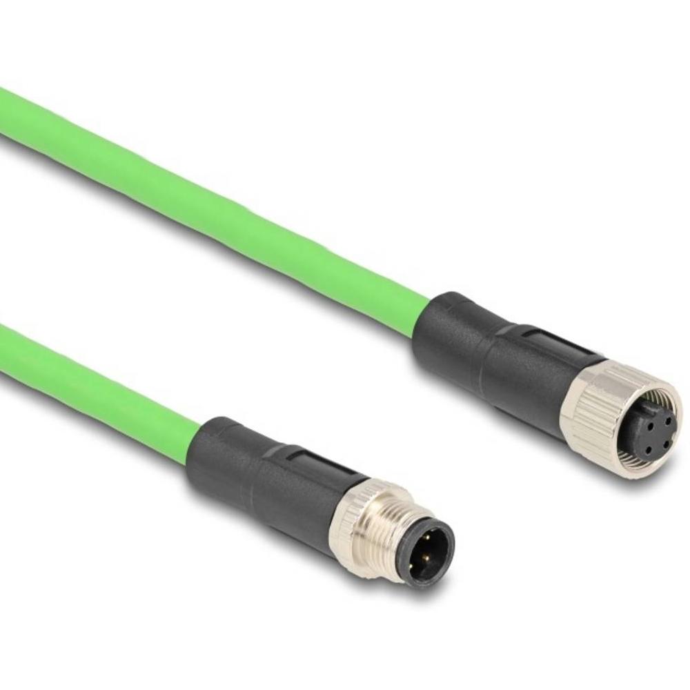 Delock M12 D-kodet, stik/hunstik, PUR (TPU), 1 m