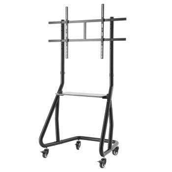 TV-Vogn Trolley, TV-Stativ med hjul, 254 cm (100), 1000x600, sort - Hama