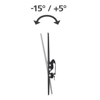 TV-vægbeslag, vippelig, 191 cm (75) op til 60 kg - Hama