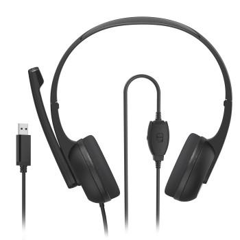 PC-Office-Headset HS-USB250 V2, Stereo, sort - Hama