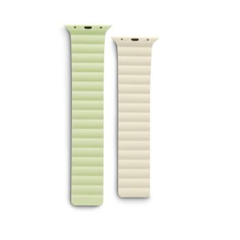 Magnetarmbånd Fantastic Feel til Apple Watch 38/40/41mm, grøn/beige - Hama