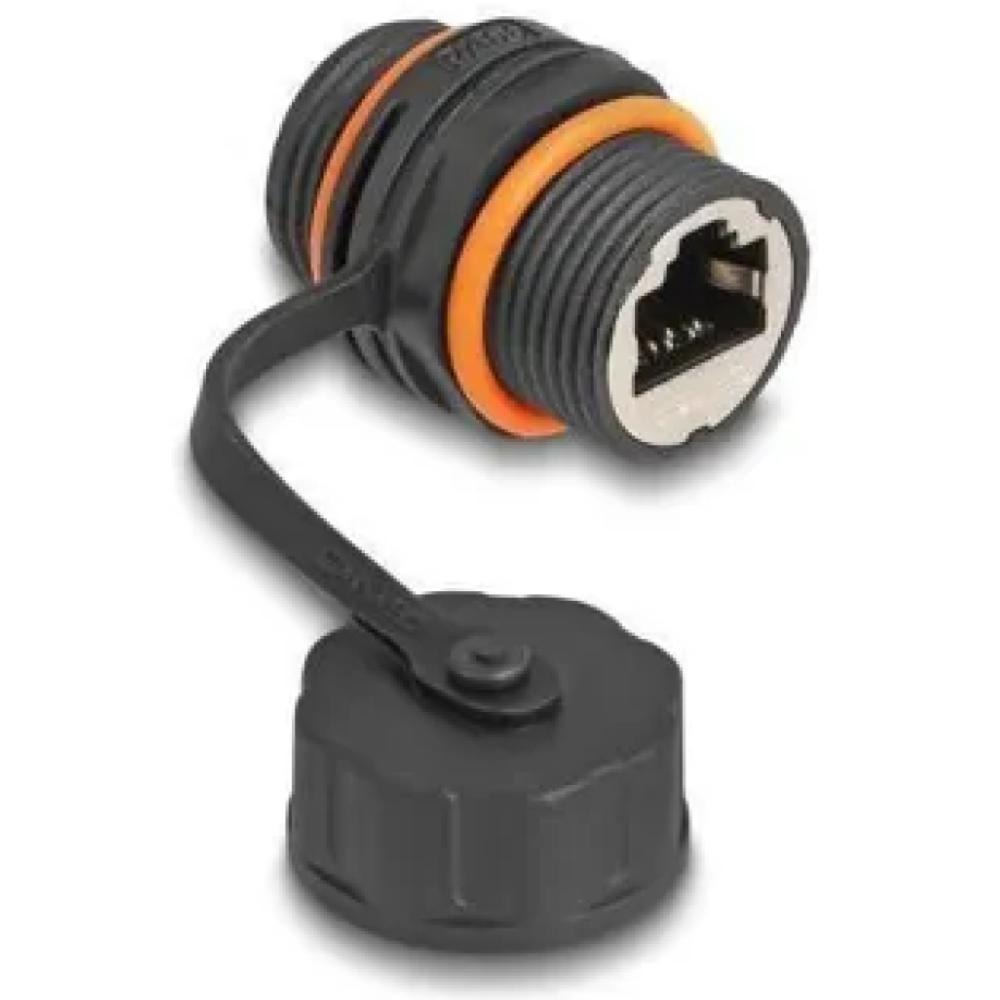 Delock Kabelconnector RJ45 hun til RJ45 hun Cat.6A med M20 gevind og