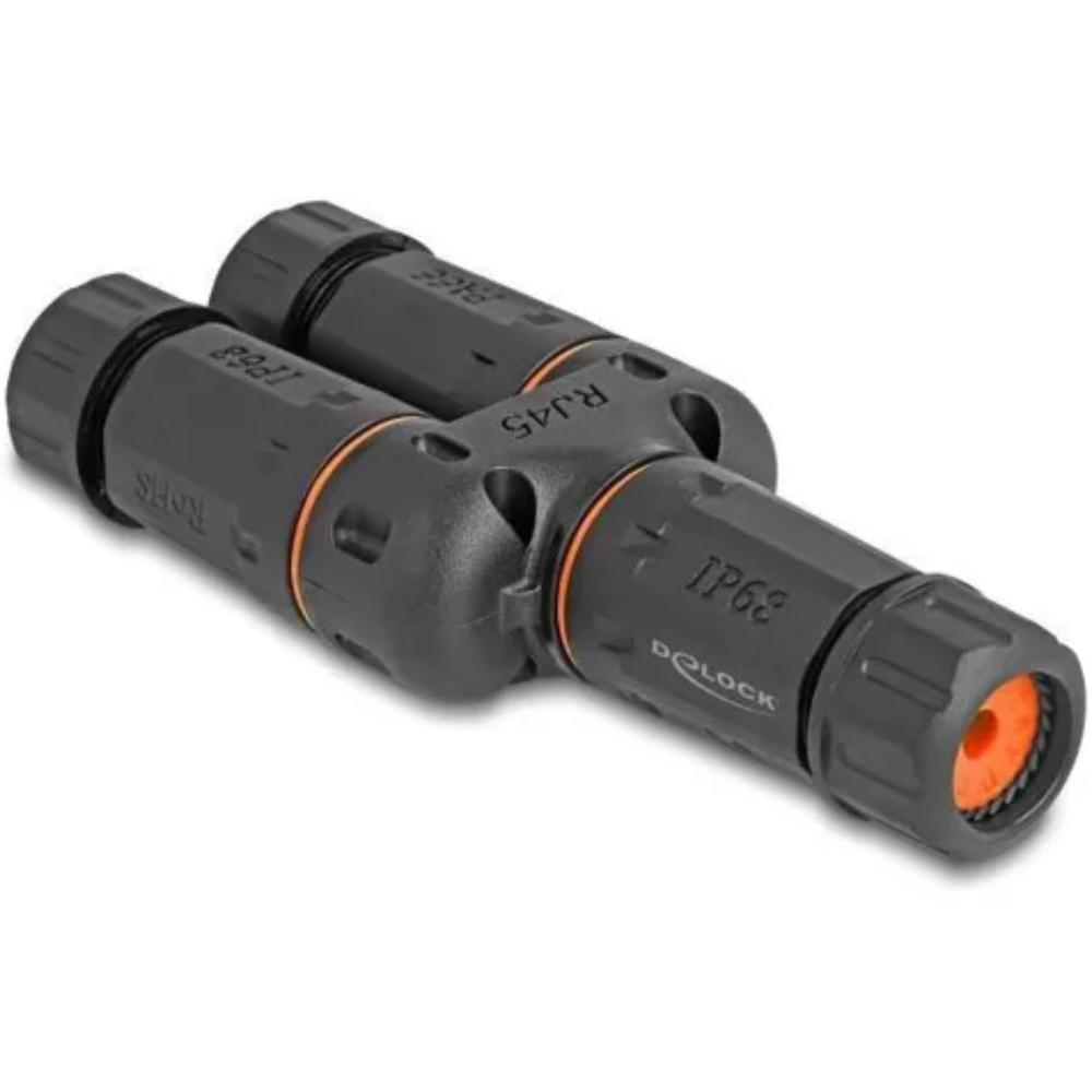 Delock Kabelconnector Y-adapter RJ45 hun til 2 x RJ45 hun Cat.6 IP68