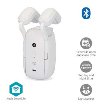 SmartLife Gardinrobot Gardinskinne Vandrette gardiner Batteri - Nedis