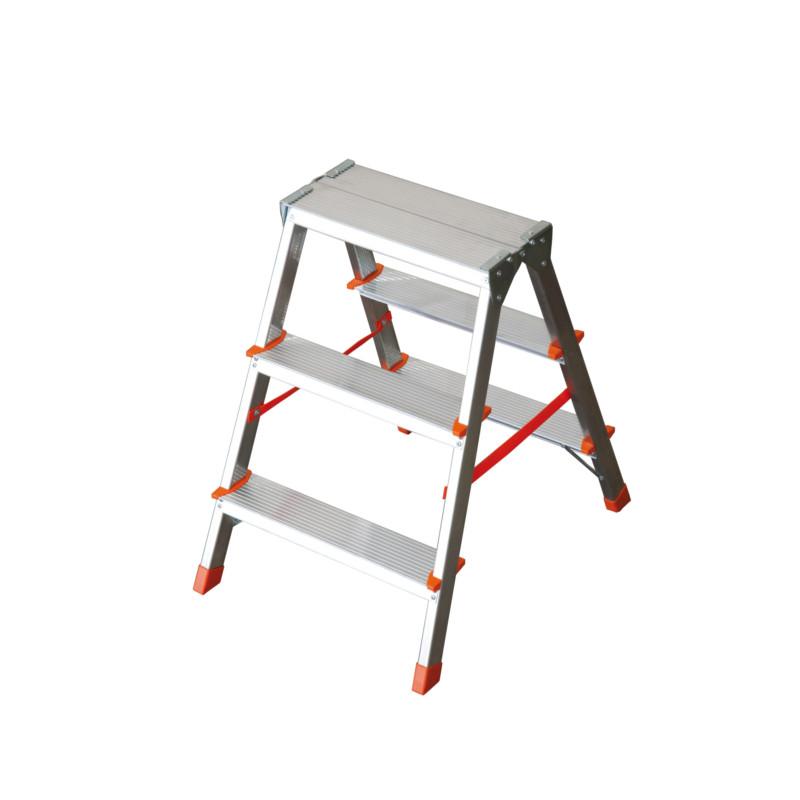 Dobbelt sidet trappetrinværktøj, Aluminium, 2x3 trin, type FILO - Facal