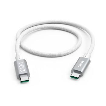 Ladekabel USB-C - USB-C, 240W, Full-Featured, USB 3.2 Gen 1, 5Gbit/s, 1, - Hama