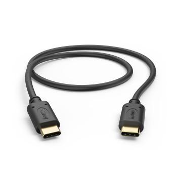 Ladekabel, USB-C - USB-C, 0,5 m, sort - Hama