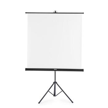Projektionslærred med stativ, 125 x 125 cm, 2i1, mobilt sæt, teleskopstang, h - Hama