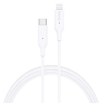 Ladekabel, USB-C - Lightning, 1 m, hvid - Hama