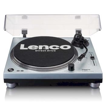 L-3809ME Direkte drevet pladespiller med USB/PC-kodning Metallisk blå - Lenco