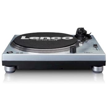 L-3809ME Direkte drevet pladespiller med USB/PC-kodning Metallisk blå - Lenco