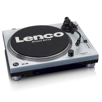 L-3809ME Direkte drevet pladespiller med USB/PC-kodning Metallisk blå - Lenco