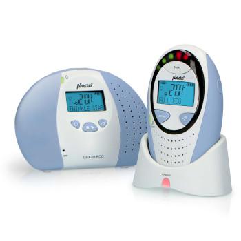 DBX-88 ECO Full Eco DECT-babyalarm med display hvid/blå - Alecto