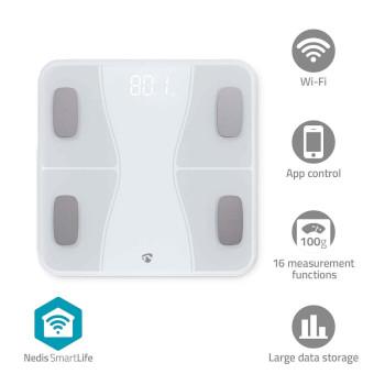 SmartLife Personvægt Bluetooth® BMI / BMR / Knogler / Vægt - Nedis