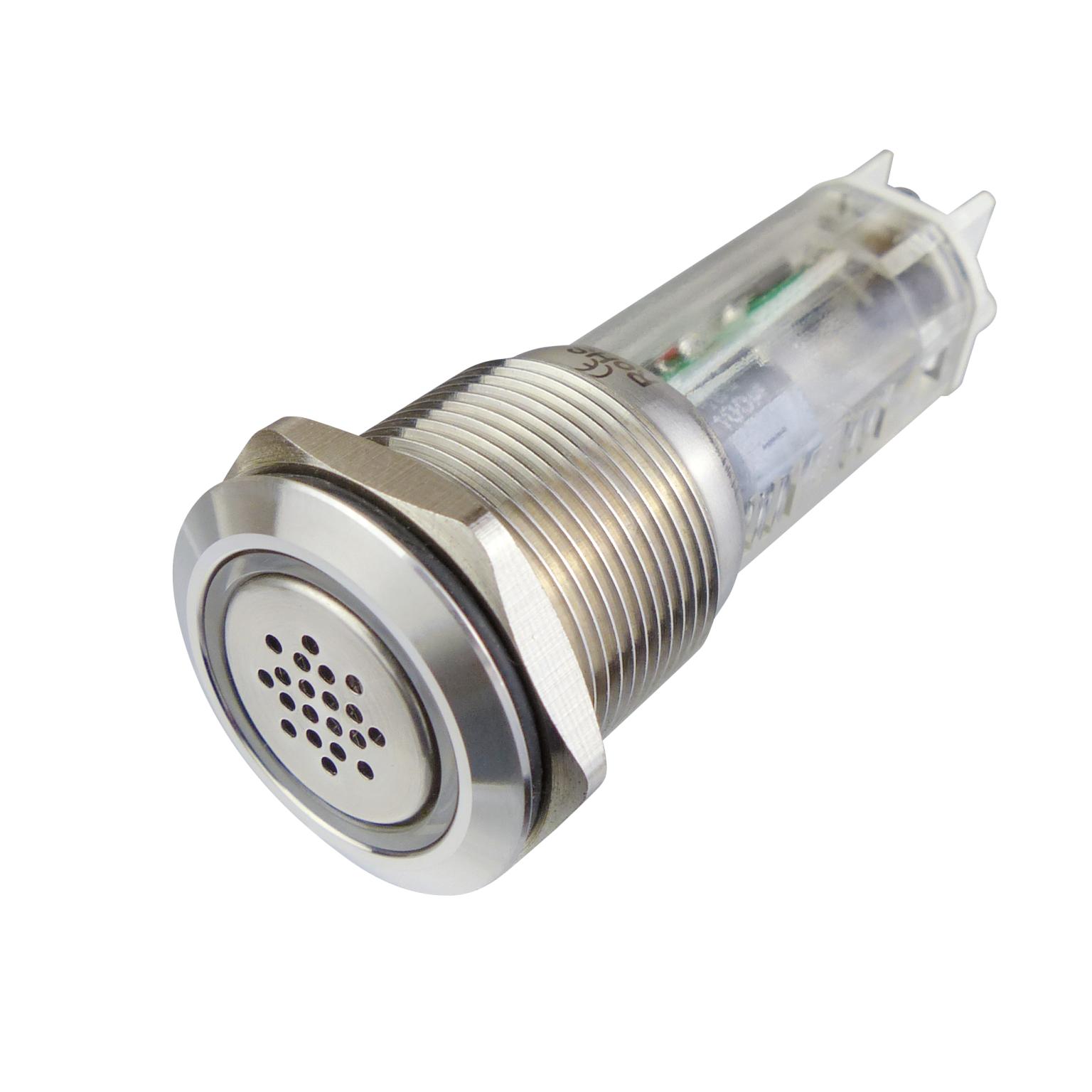 Metalklingesummer 19 mm med LED BLANKO