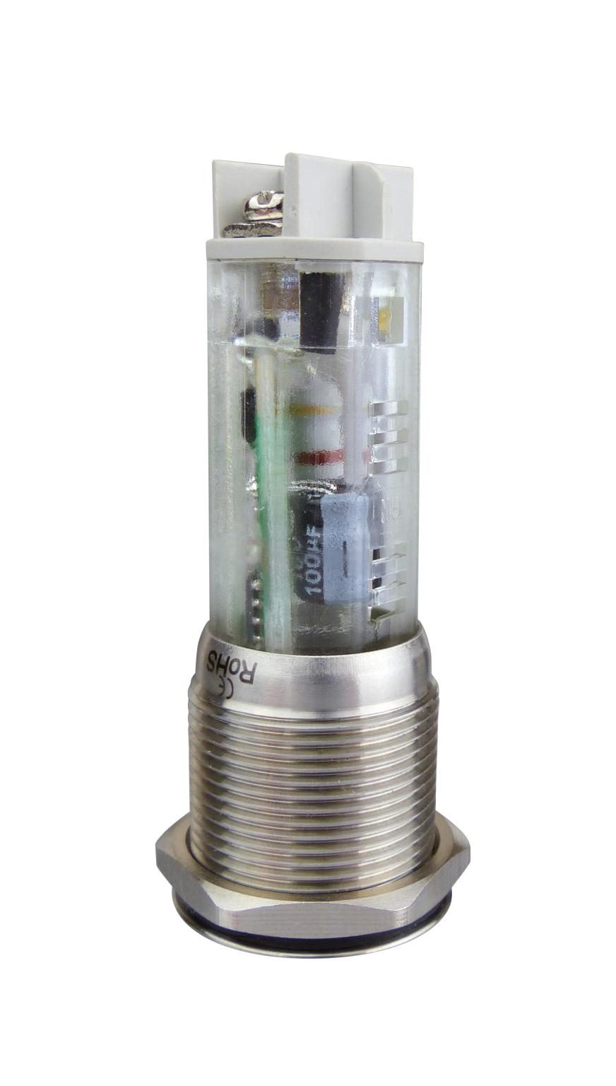 Metalklingesummer 19 mm med LED BLANKO