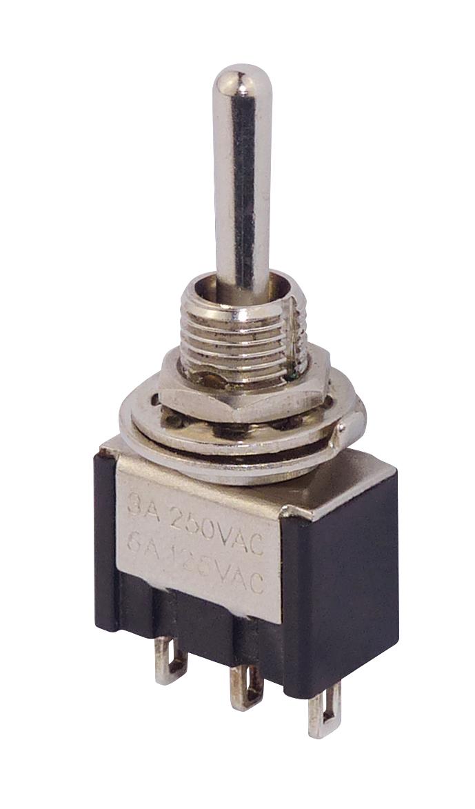 Miniatur-vippekontakt/afbryder 1-polet BLANKO