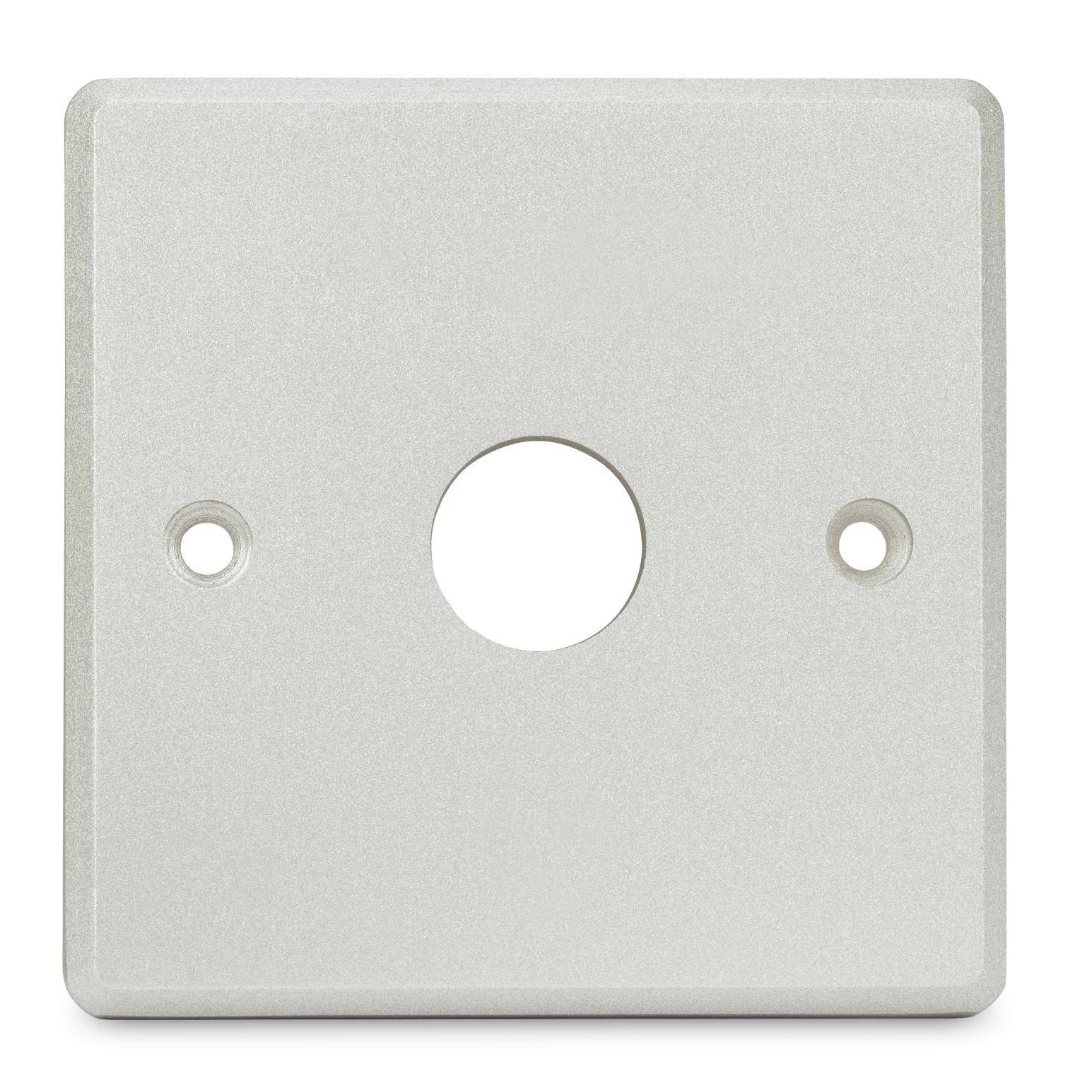 Aluminium dørklokke-/trykknap afdækning 86x86 mm BLANKO