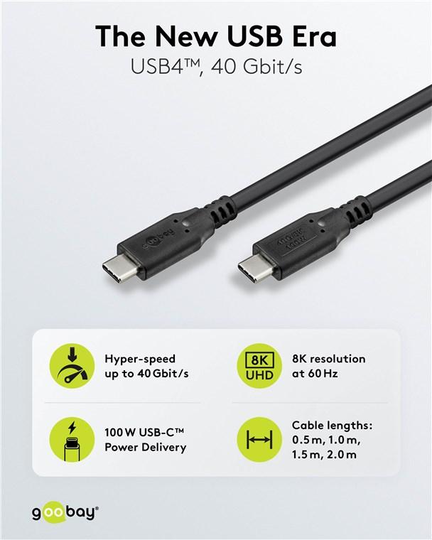 USB C-kabel - Goobay
