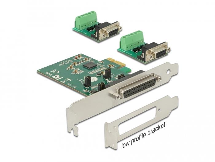 Delock PCI Express x1 Kort med 2 x seriell RS-422/485 grænseflade og valgfri ESD-beskyttelse