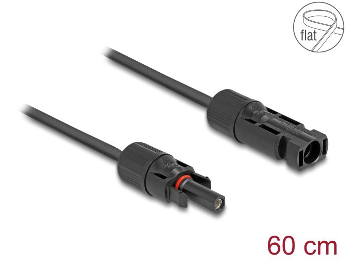 Delock DL4 Solar fladkabel stik til huns 60 cm sort