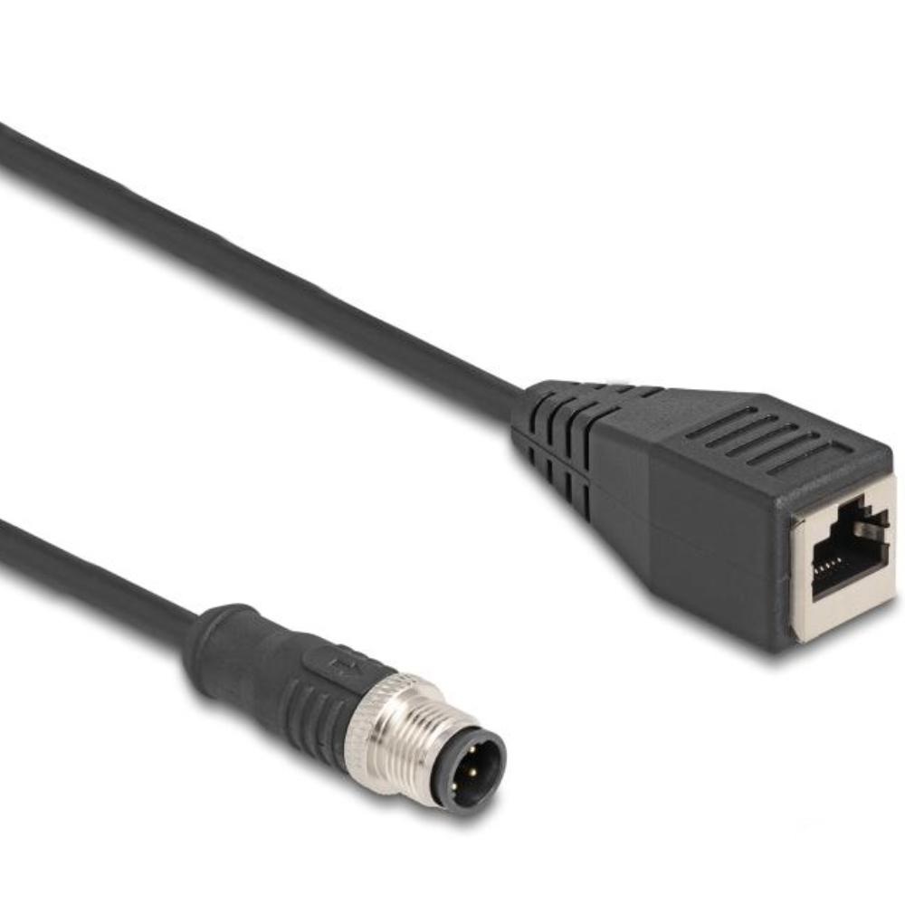 M12 til RJ45 kabel - Delock