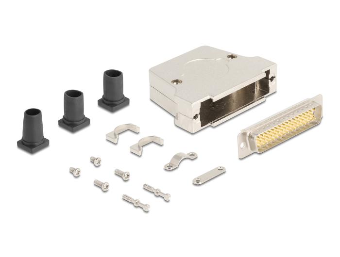 Delock Sub-D Stikkontaktkapsling 50-pin i metal inklusive stikforbindelse