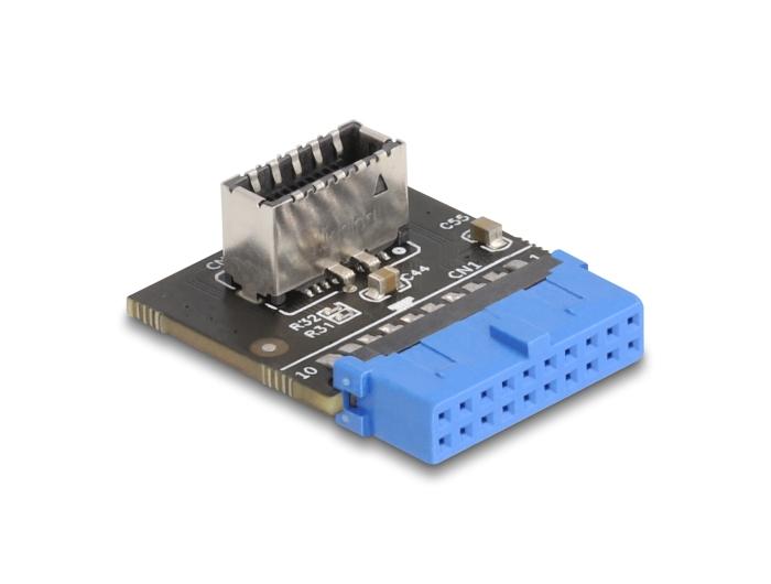 Delock USB 5 Gbps Adapter Stiftliste til intern USB Type-E Key A Stik