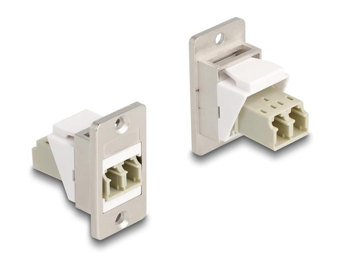Delock Panel Mount Keystone Modul LWL LC Duplex hun til hun konisk