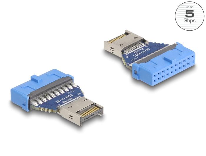 Delock USB 5 Gbps Adapter Stiftkontakt til intern USB Type-E Key A stik